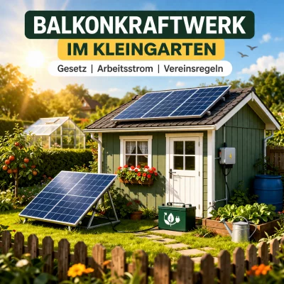 Balkonkraftwerk im Kleingarten